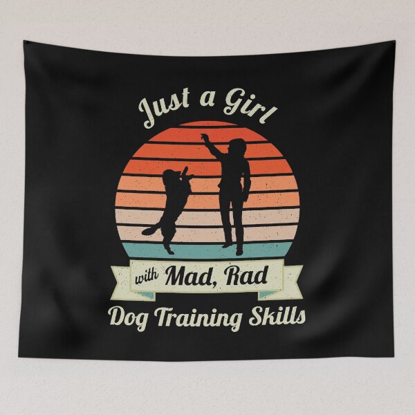 Item preview, Mad Rad Dog Training Skills | Retro Dog Trainer Design with Golden Retriever and Vintage Sunset   designed and sold by arlutai.