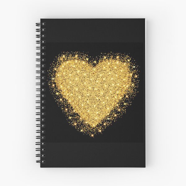 Item preview, Happy Valentines day greeting card. Gold heart with glitter stars and particles.  designed and sold by designer437.