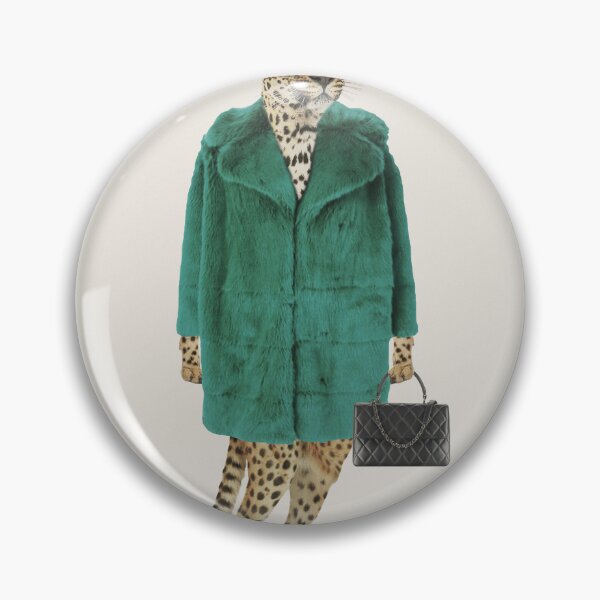 Item preview, Stylish Leopard Green fur coat designed and sold by juliaemelian.