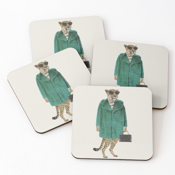 Item preview, Stylish Leopard Green fur coat designed and sold by juliaemelian.
