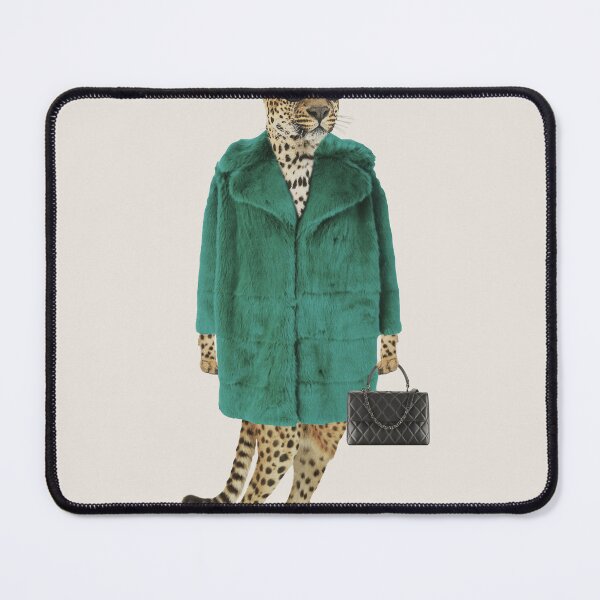 Item preview, Stylish Leopard Green fur coat designed and sold by juliaemelian.
