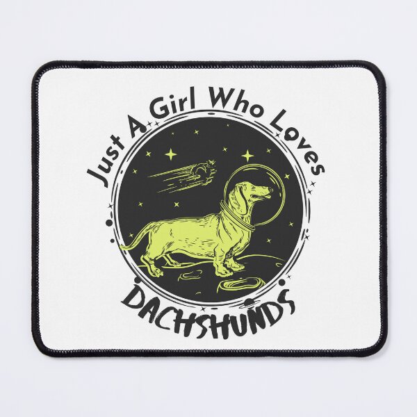 Item preview, Just A Girl Who Loves Dachshund dog in space designed and sold by PrintLess-77.