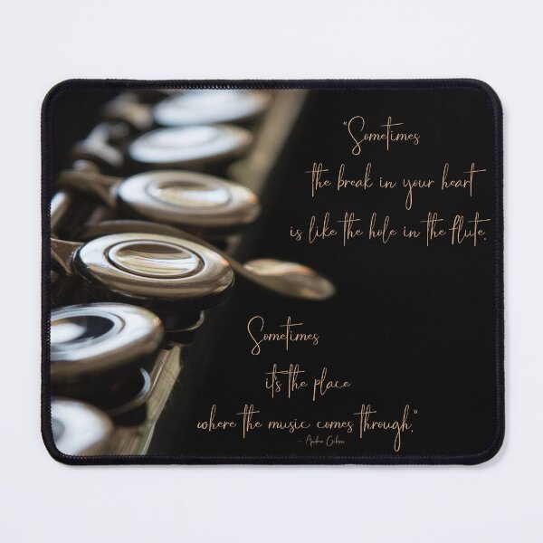 Item preview, Where the Music Comes Through Flute Still Life with Quote designed and sold by nancyjcreates.