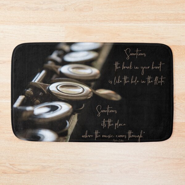 Item preview, Where the Music Comes Through Flute Still Life with Quote designed and sold by nancyjcreates.