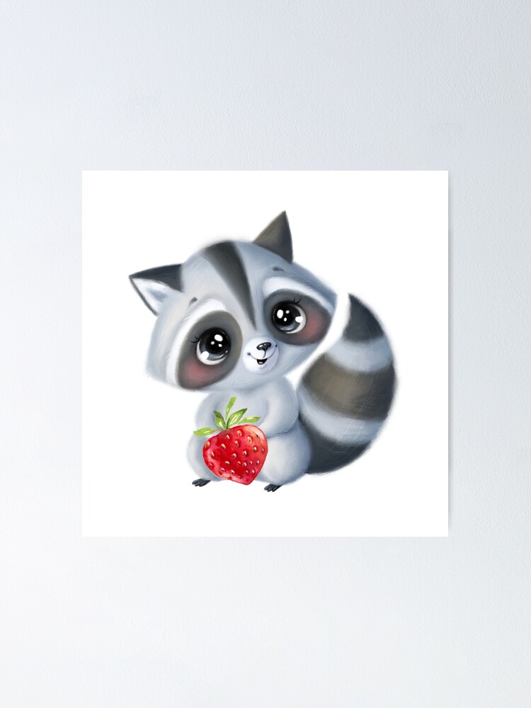 Cute cartoon raccoon pack Sticker for Sale by Yaragold