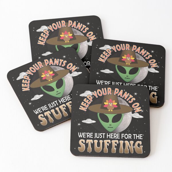 Item preview, Funny Thanksgiving Alien - Just Here For The Stuffing designed and sold by NoBonesLife.