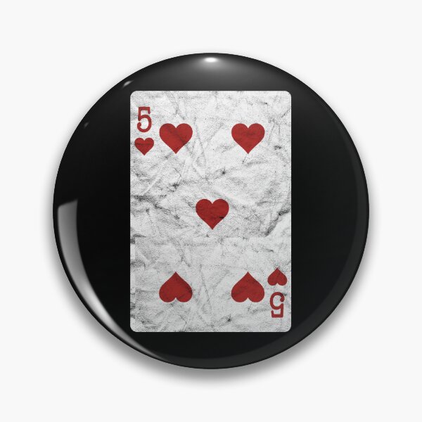 Item preview, Playing Cards 5 of Hearts (distressed design) designed and sold by siggyspatsky.