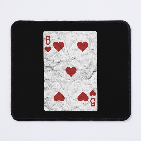 Item preview, Playing Cards 5 of Hearts (distressed design) designed and sold by siggyspatsky.