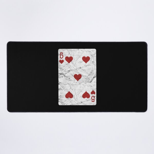 Item preview, Playing Cards 5 of Hearts (distressed design) designed and sold by siggyspatsky.