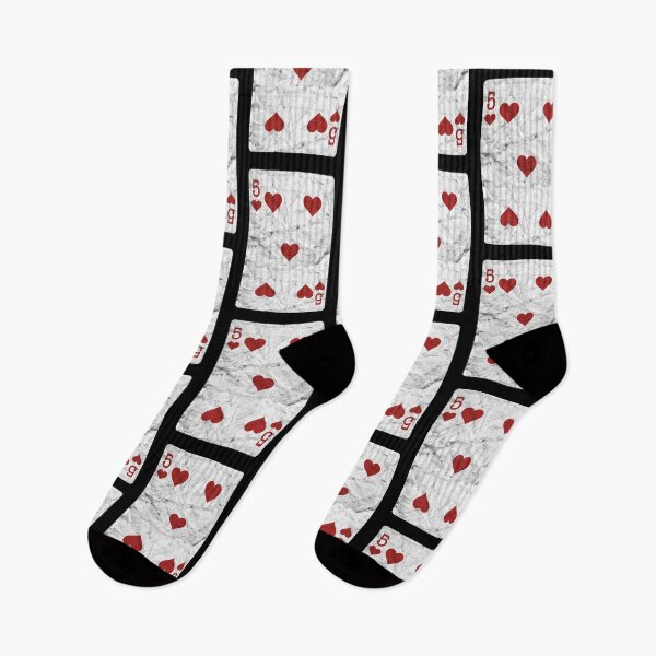 Item preview, Playing Cards 5 of Hearts (distressed design) designed and sold by siggyspatsky.