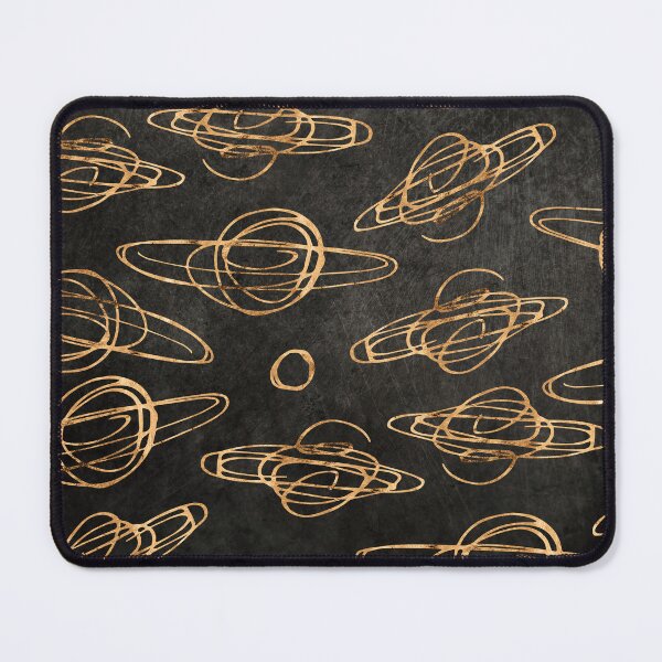 Item preview, Golden-Hues Hand Drawn Planets Pattern In Orbit  designed and sold by DEC02.