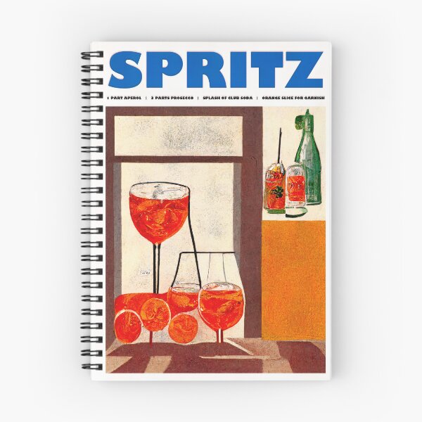 Item preview, Retro Classic Spritz Poster Drinks at Home Homebar, Kitchen Bar Prints, Vintage Drinks, Recipe, Wall Art designed and sold by betternotes.