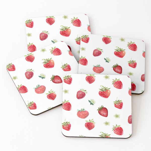 Item preview, Watercolor Strawberry Fruit and Flowers designed and sold by silviaol.