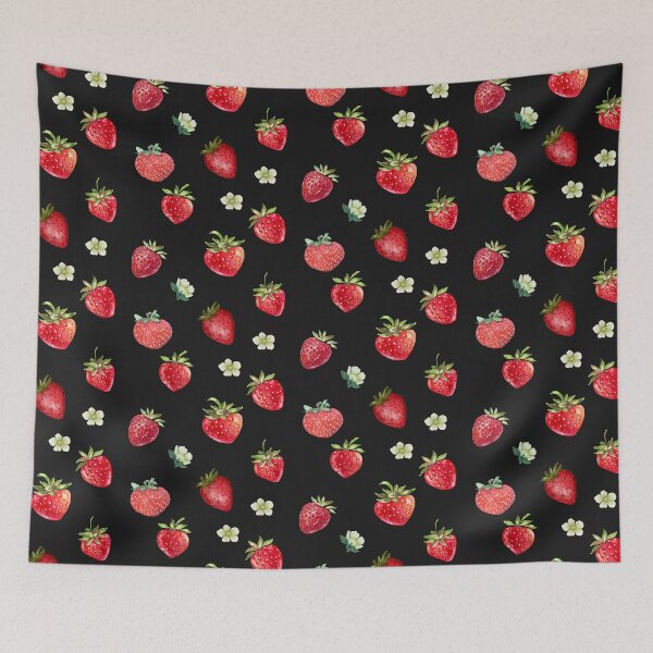 Aperçu de l'œuvre Fruits et fleurs de fraises aquarelles créée et vendue par silviaol.