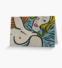 'Blue Cushion' Greeting Card