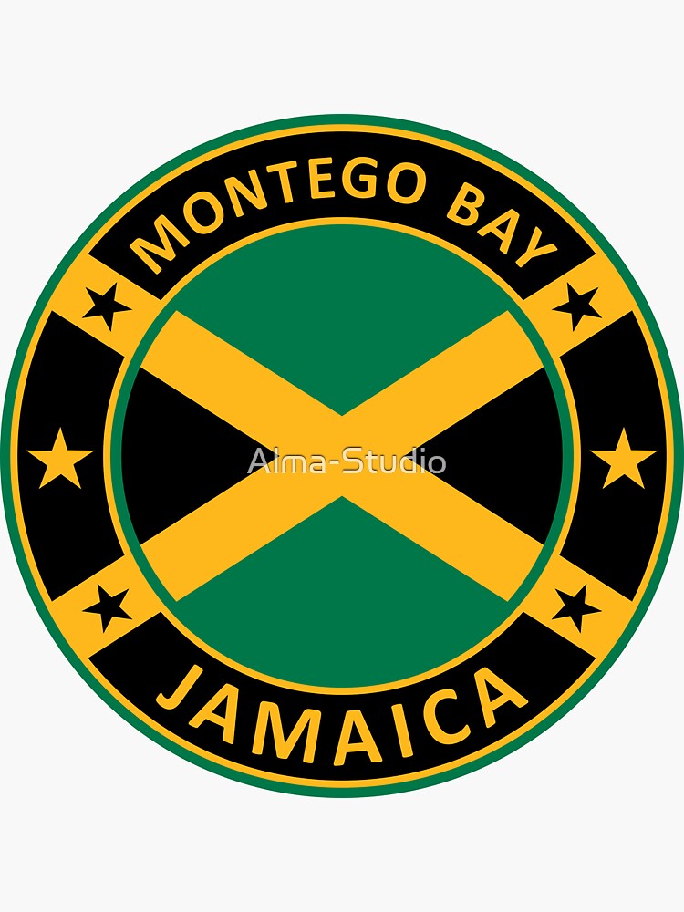 "Montego Bay, Jamaica" Sticker for Sale by AlmaStudio Redbubble