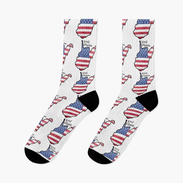 Item preview, West Virginia State Outline with Patriotic USA American Flag designed and sold by Gsallicat.