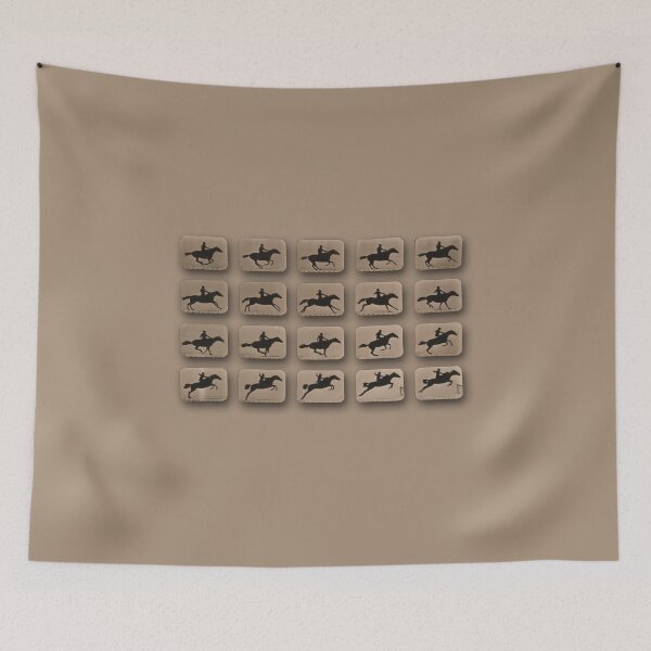 Item preview, Eadweard Muybridge – 1830-1904 – Locomotion Theory – Horse and Jump – Beige designed and sold by imageresource.