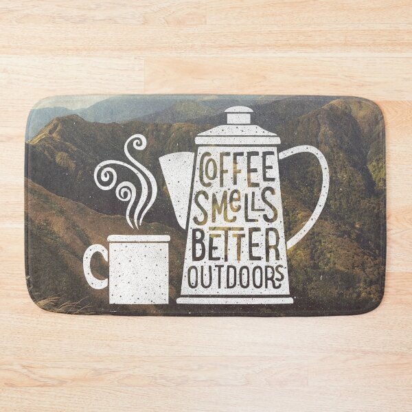 Item preview, Coffee smells better outdoors designed and sold by cabinsupplyco.