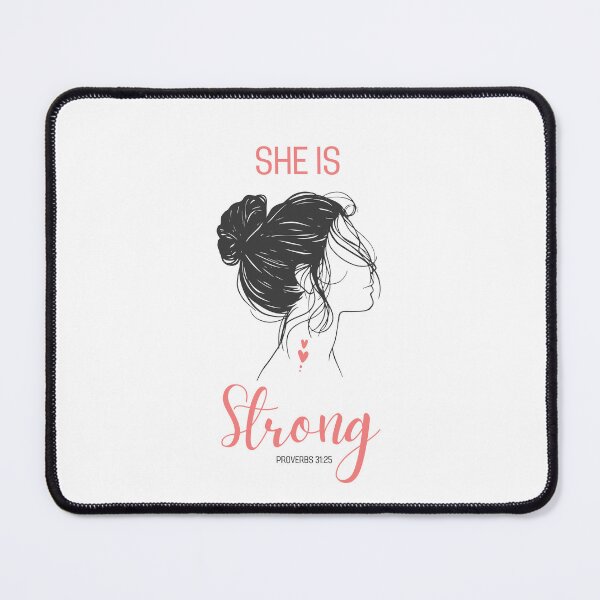 Item preview, She is strong Proverbs 31:25 | Feminist Religious Bible Verse designed and sold by appareltolove.