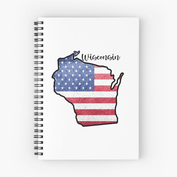 Item preview, Wisconsin State Outline with Patriotic USA American Flag designed and sold by Gsallicat.