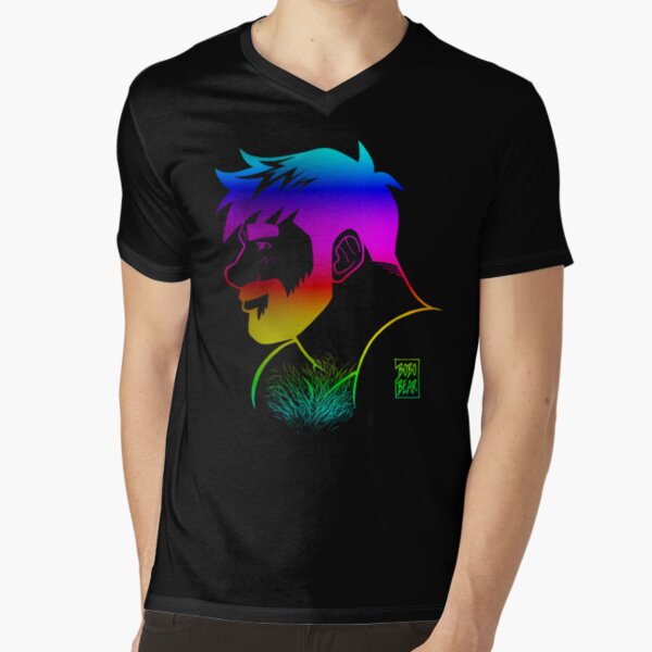 ADAM LIKES RAINBOWS - GAY PRIDE V-Neck T-Shirt