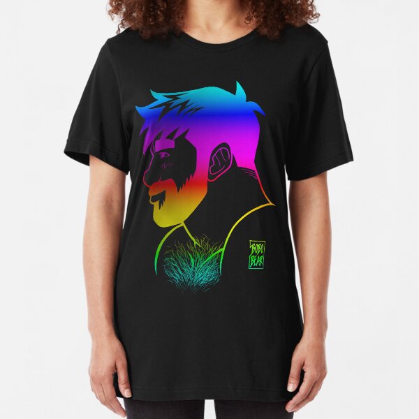 ADAM LIKES RAINBOWS - GAY PRIDE Slim Fit T-Shirt
