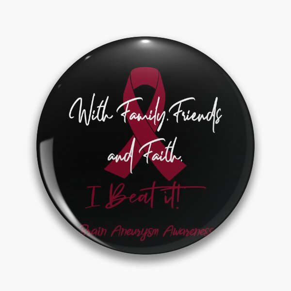 Item preview, Brain Aneurysm Warrior - With Family, Friends, and Faith - I BEAT IT! designed and sold by Robbsyn.