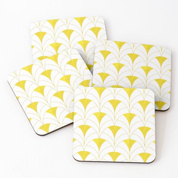 Item preview, Contemporary Art Deco Pattern In Yellow And White designed and sold by DEC02.