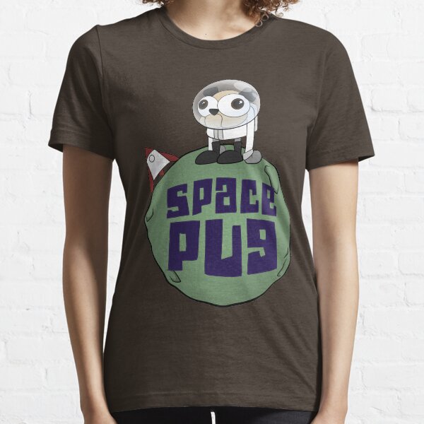 Space Pug Funny Cartoon Essential T-Shirt