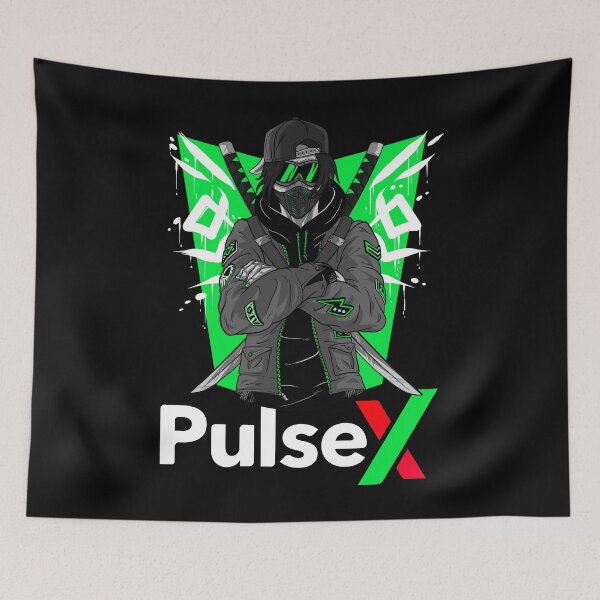 Item preview, PulseX PLSX Crypto Logo Hex Pulse designed and sold by design880.