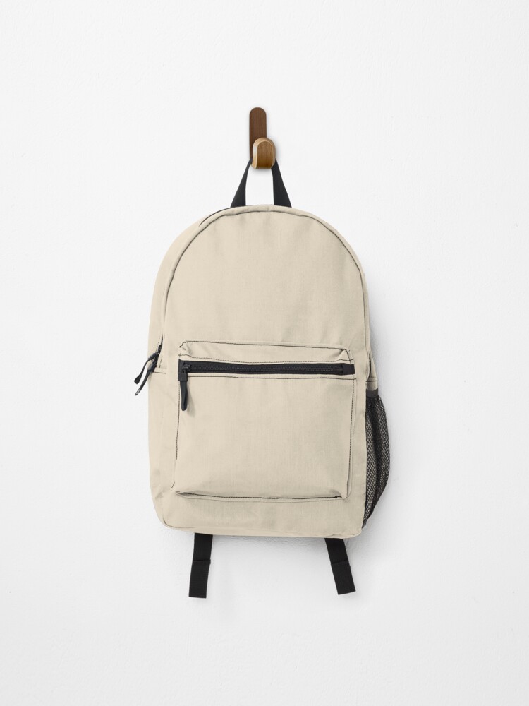 Thumbnail 1 of 3, Backpack, Beige Solid Color designed and sold by rewstudio.
