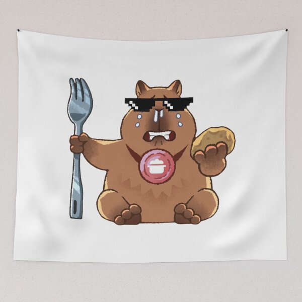 Item preview, Capybara Holding Potato  designed and sold by Mino Shop.