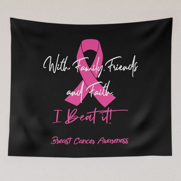 Item preview, Breast Cancer Warrior - With Family, Friends, and Faith - I BEAT IT! designed and sold by Robbsyn.