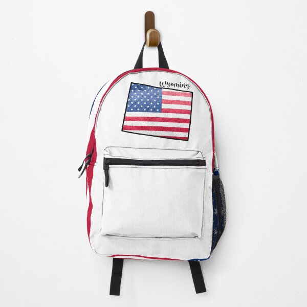 Item preview, Wyoming State Outline with Patriotic USA American Flag designed and sold by Gsallicat.