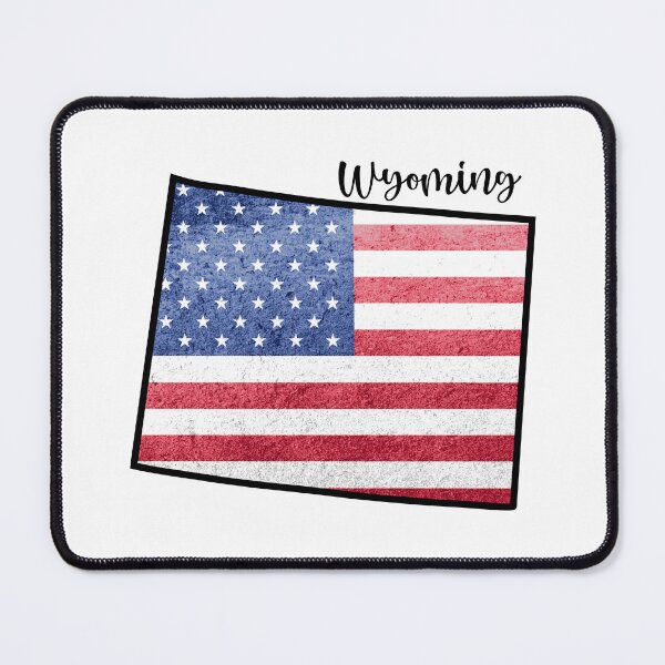 Item preview, Wyoming State Outline with Patriotic USA American Flag designed and sold by Gsallicat.