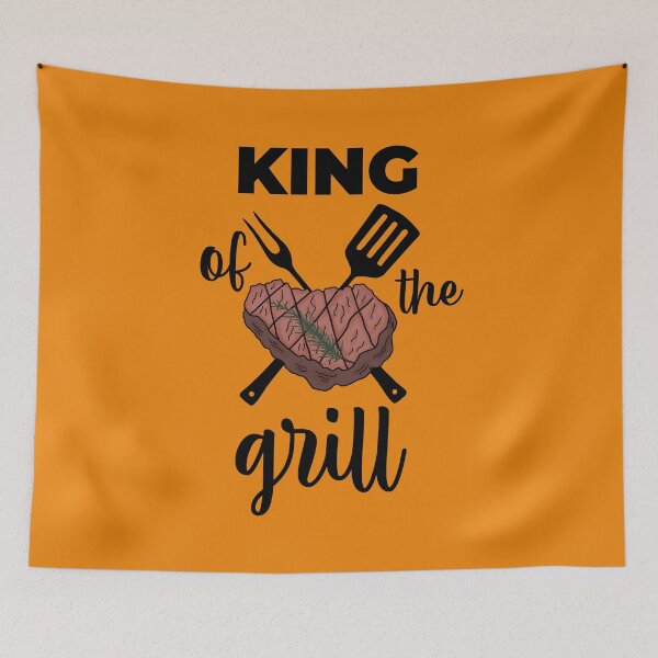 Item preview, King Of The Grill, Funny Novelty BBQ Barbecue , Barbecue Gift designed and sold by DesignHouse07.
