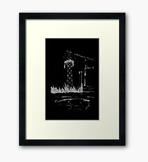 Brush and Ink - 0165 - Cat Tower Framed Print