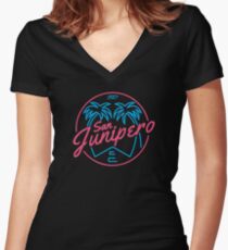 Camiseta entallada de cuello en V San junipero