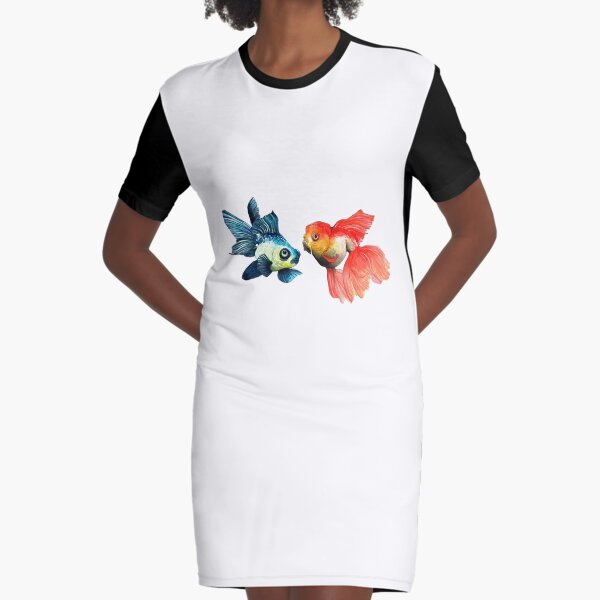 little fishes Graphic T-Shirt Dress