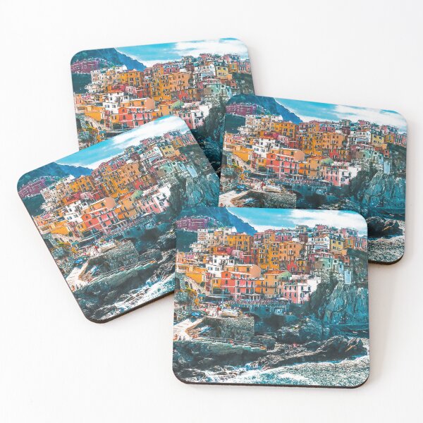 Item preview, Beautiful View Manarola Cinque Terre Northern Italy, Manarola Cinque Terre Painting Art, Architecture Manarola Cinque Terre Aesthetic Wallpaper, Cinque Terre Italy Manarola Cityscape Village  designed and sold by Trendymotion.