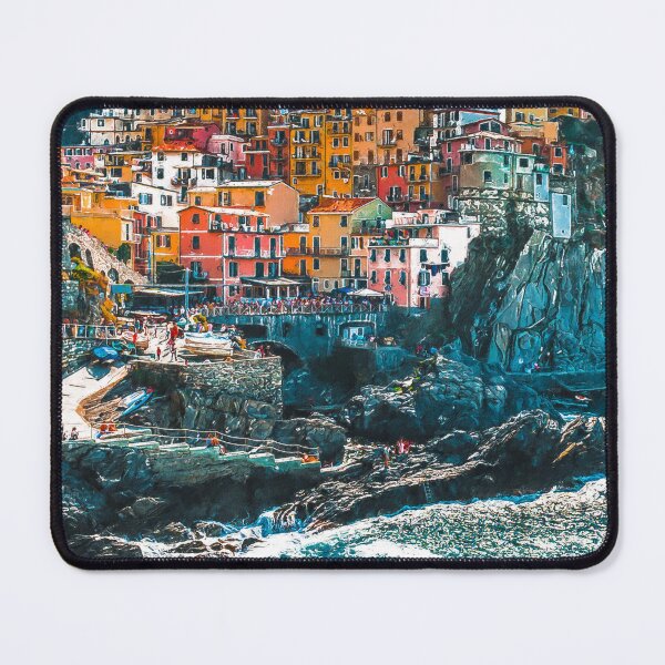Item preview, Beautiful View Manarola Cinque Terre Northern Italy, Manarola Cinque Terre Painting Art, Architecture Manarola Cinque Terre Aesthetic Wallpaper, Cinque Terre Italy Manarola Cityscape Village  designed and sold by Trendymotion.