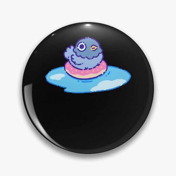 Item preview, Cute pigeon on a donut floater in a puddle  designed and sold by THOMHIRTZEL.