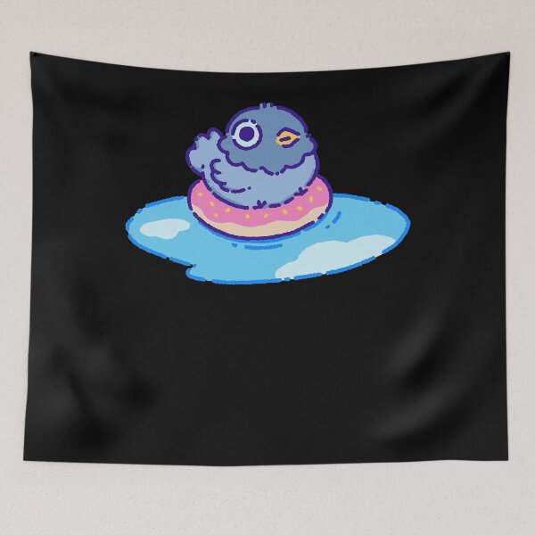 Item preview, Cute pigeon on a donut floater in a puddle  designed and sold by THOMHIRTZEL.