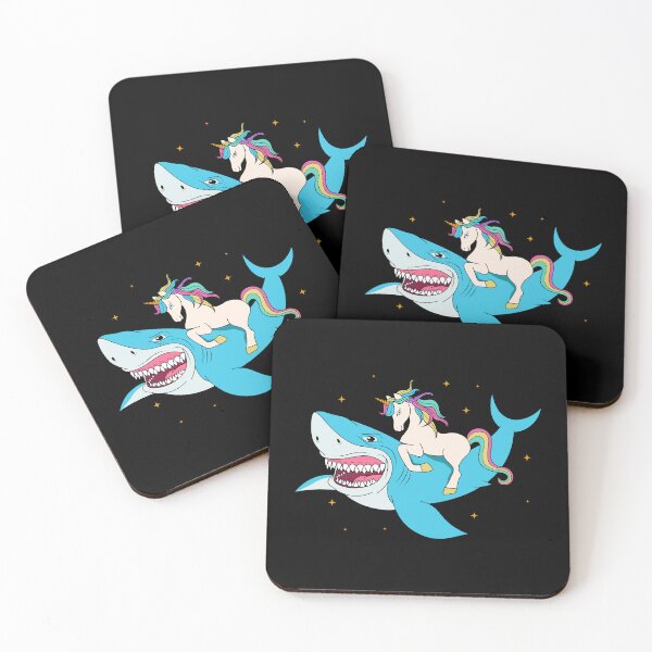 Item preview, Unicorn Riding Shark designed and sold by ChicGraphix.