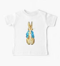 Nettes Kaninchen in der blauen Jacke Baby T-Shirt
