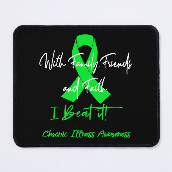Item preview, Chronic Illness Warrior - With Family, Friends, and Faith - I BEAT IT! designed and sold by Robbsyn.