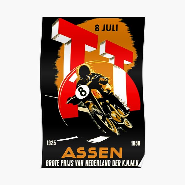 Impression publicitaire "RACING MOTORCYCLE GRAND PRIX" Poster