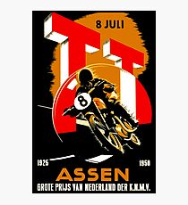 "MOTORCYCLE GRAND PRIX" Vintage RACING Advertising Print Photographic Print