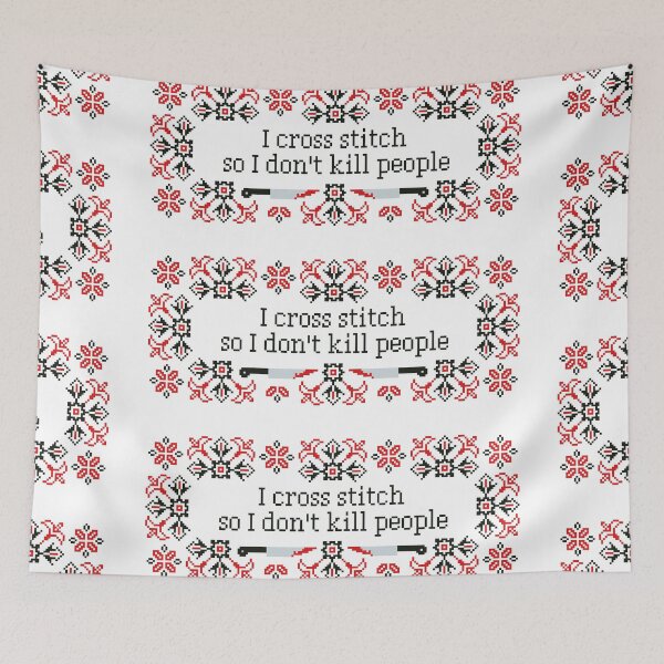 Item preview, I cross stitch quote - Pixel Style designed and sold by cloudsfactory.